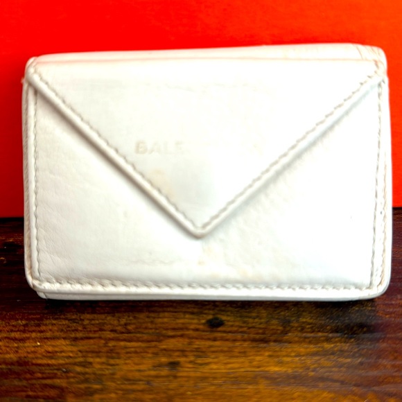 Vintage Balenciaga White Leather Envelope Card Holder Wallet - Picture 3 of 7